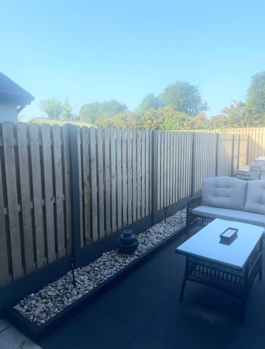 Before: Timber fence. The old fence