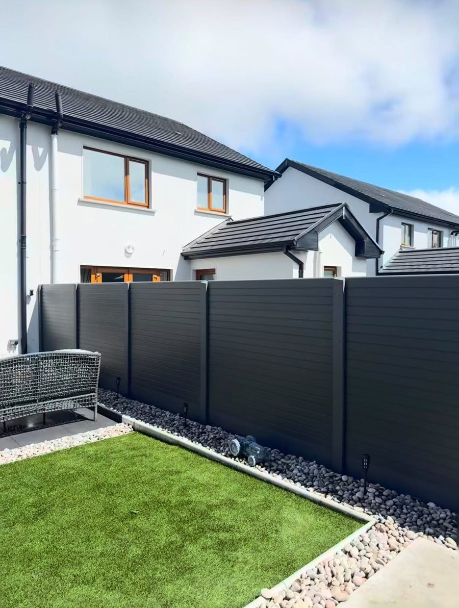 After: PVC fence panels. No painting or staining